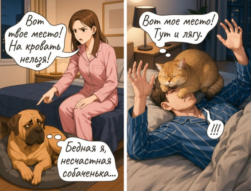 Кошки VS Собаки опубликовано Юморной пёс