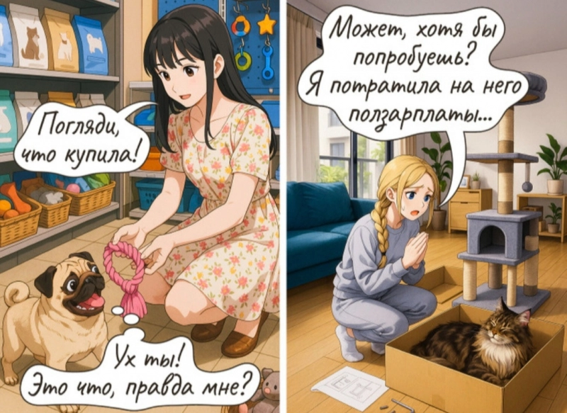 Кошки VS Собаки опубликовано Юморной пёс